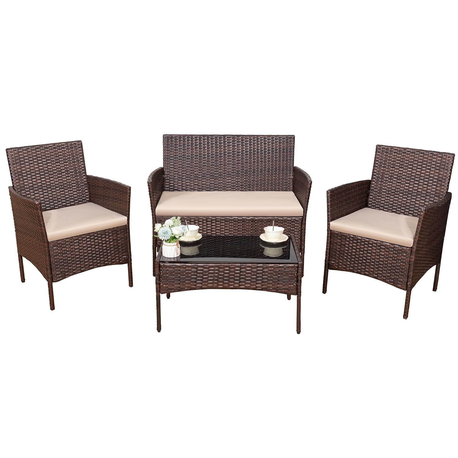 Outdoor Furniture Ofo - o*-4 Pieces Outdoor Patio Furniture Set,