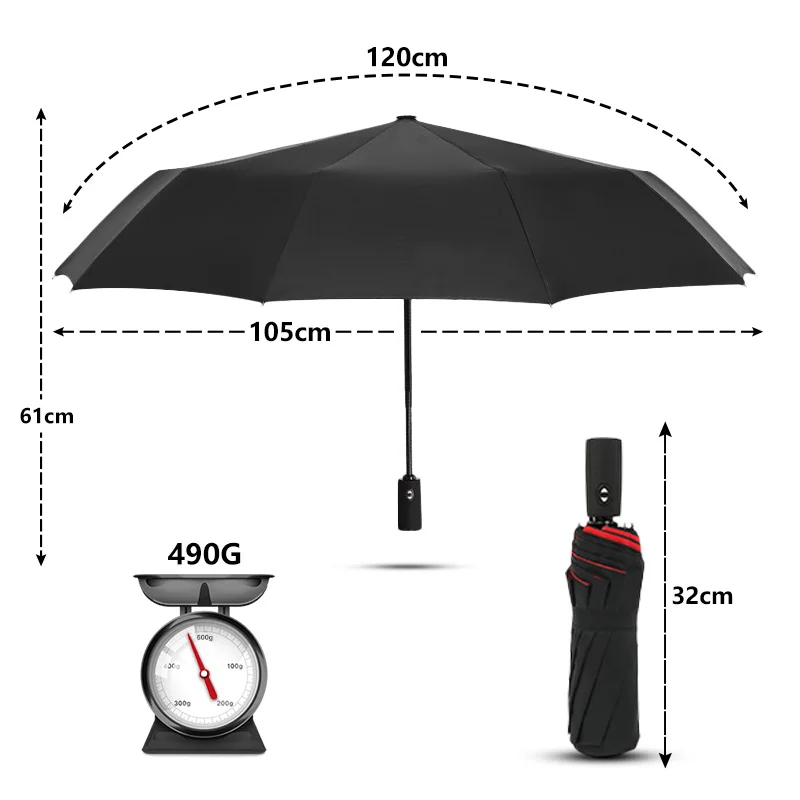 Windproof Double Layer Resista - Parasol Umbrella Large ulasan dan harga