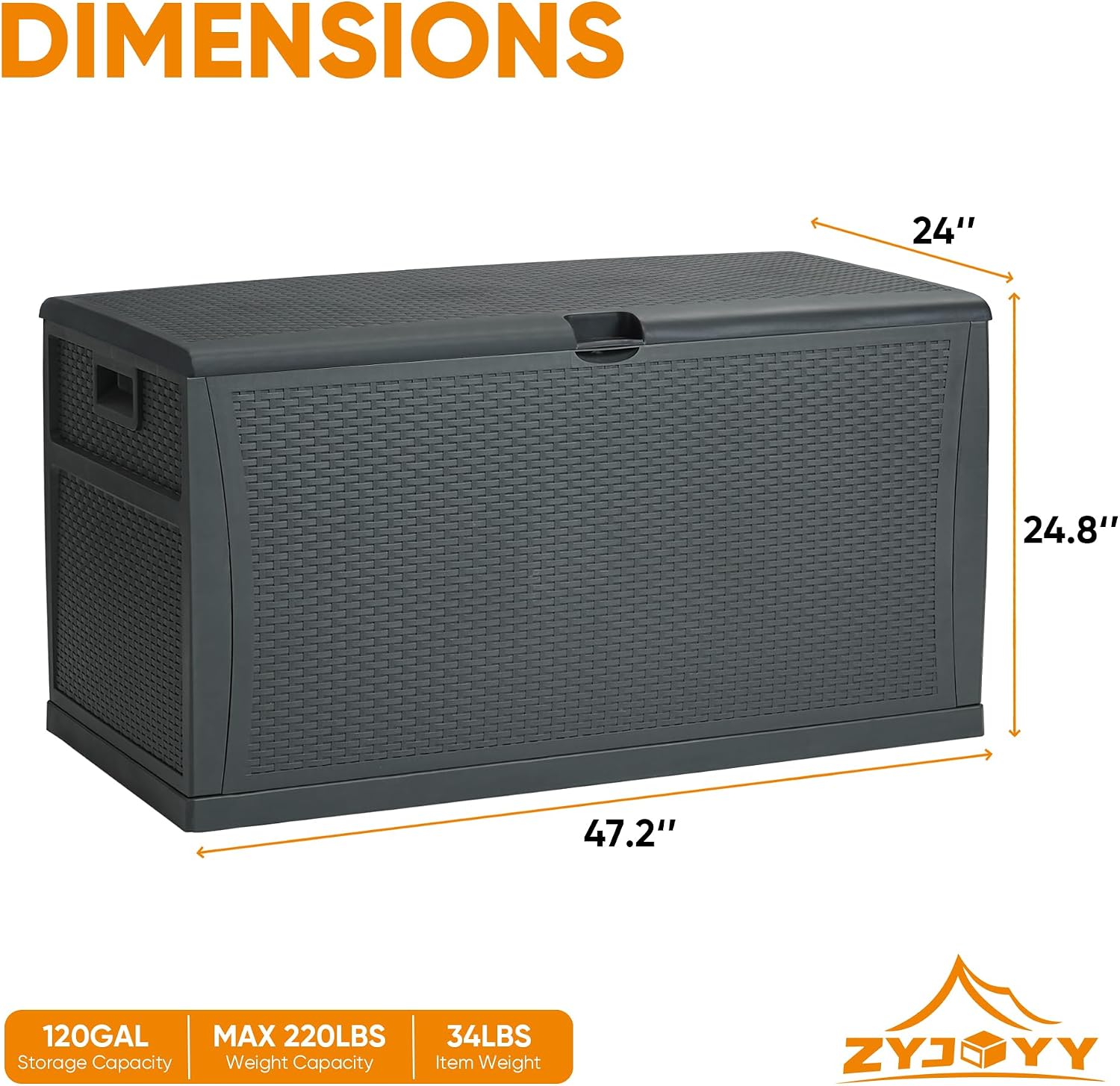 100 Gallon Resin Deck Box Wate - Outdoor Furniture Ofo ulasan dan harga