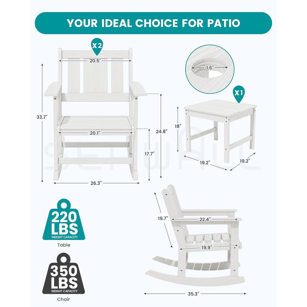 Outdoor Rocking Chairs Set o 2 - Outdoor Furniture Ofo ulasan dan harga