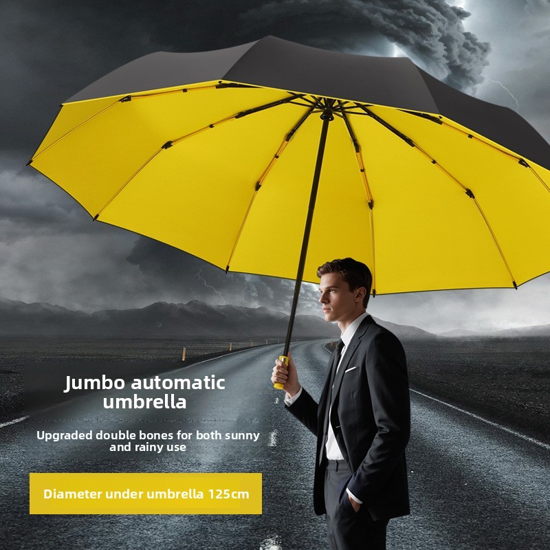 125CM Triple Fold Double Layer - Parasol Umbrella Large ulasan dan harga