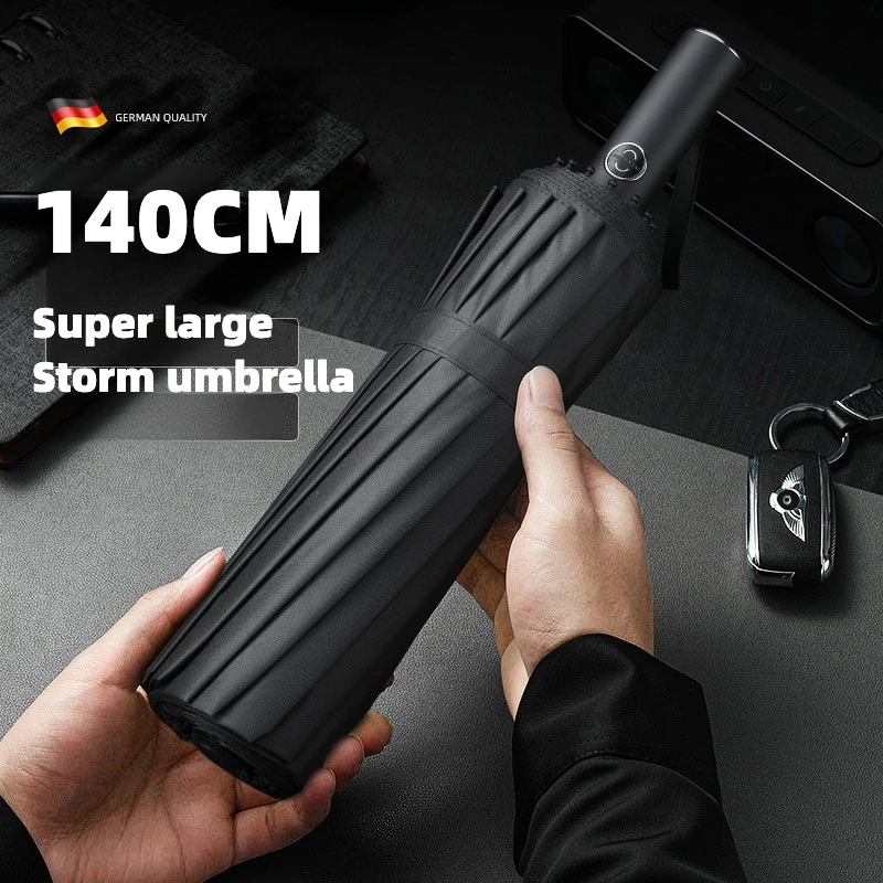 Super Large 140CM Automatic Fo - Parasol Umbrella Large ulasan dan harga