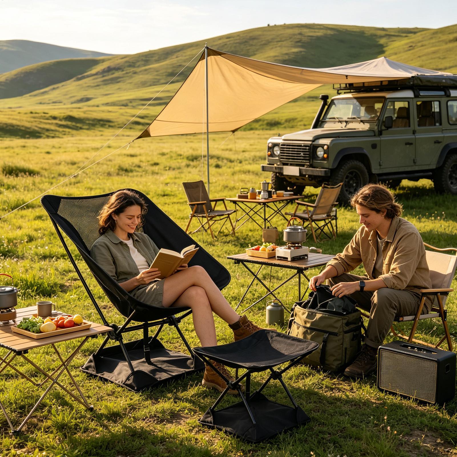 Ground Sheet Camp Chairs Light - Outdoor Furniture Used ulasan dan harga