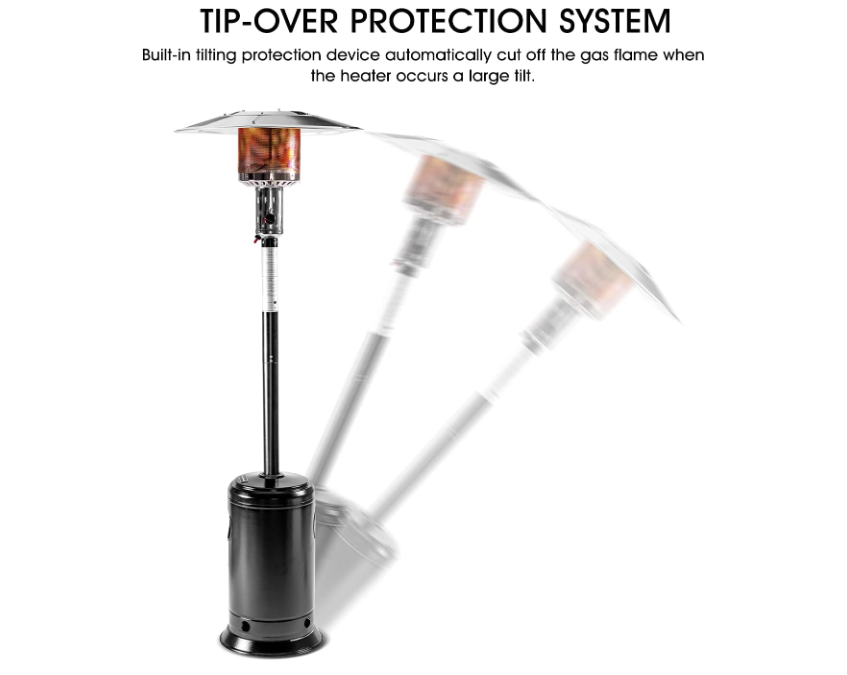 Standing Modern Metal Gas Prop - Patio Heater Standing ulasan dan harga