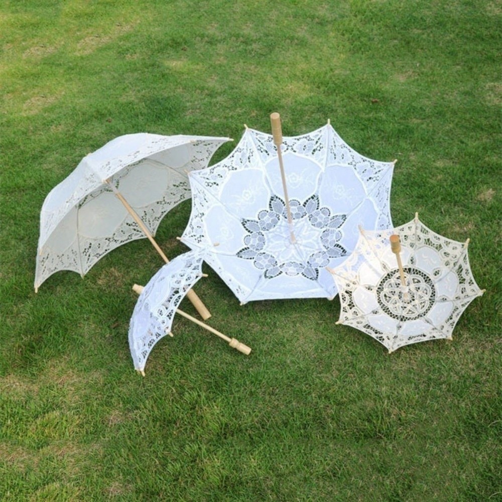 Vintage Large Lace Parasol Umb - Parasol Umbrella Large ulasan dan harga