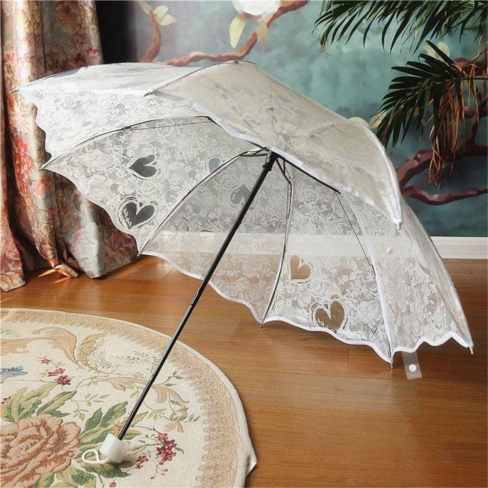 Vintage Foldable Lace Parasol  - Parasol Umbrella Large ulasan dan harga