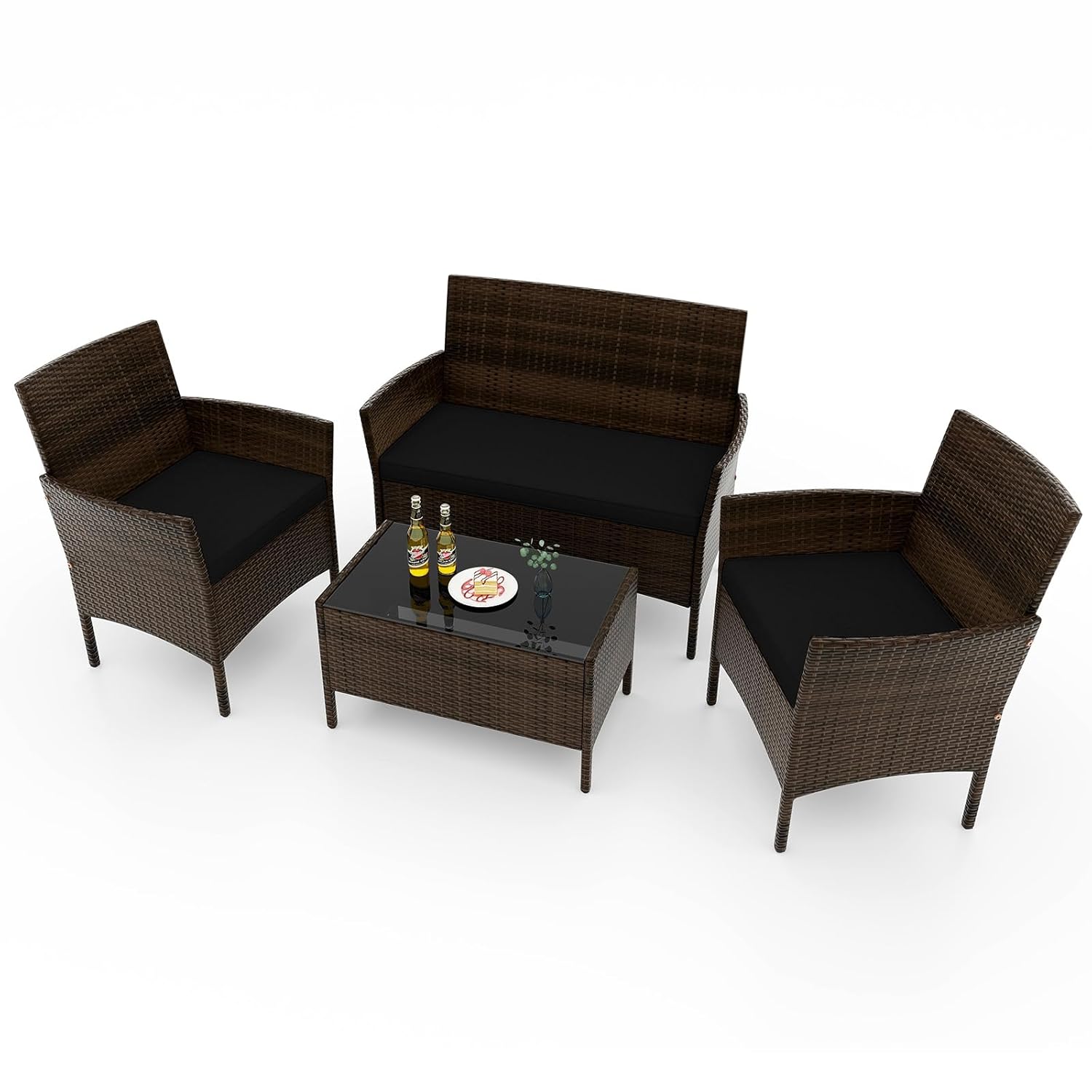 o*-4-Piece Patio Furniture Set - Outdoor Furniture Ofo ulasan dan harga
