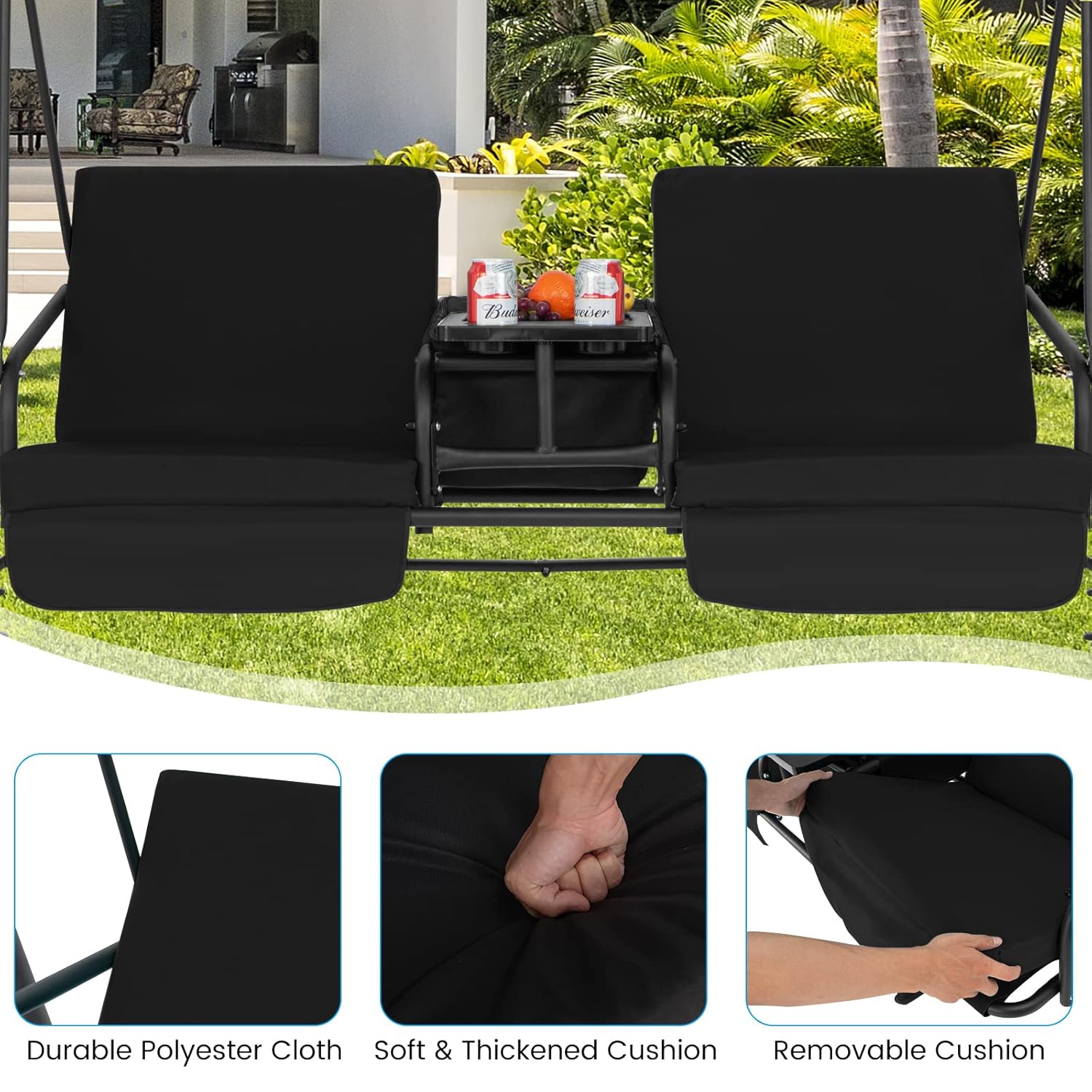 o*-2 Person Porch Swing, Outdo - Outdoor Furniture Ofo ulasan dan harga