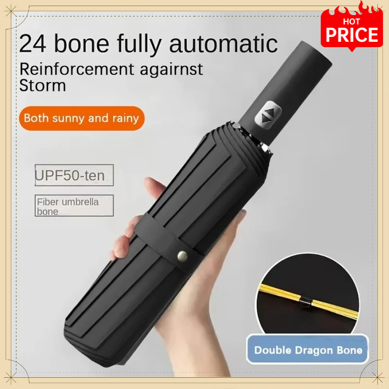 Hot Sale Ribs 106cm Automatic  - Parasol Umbrella Large ulasan dan harga