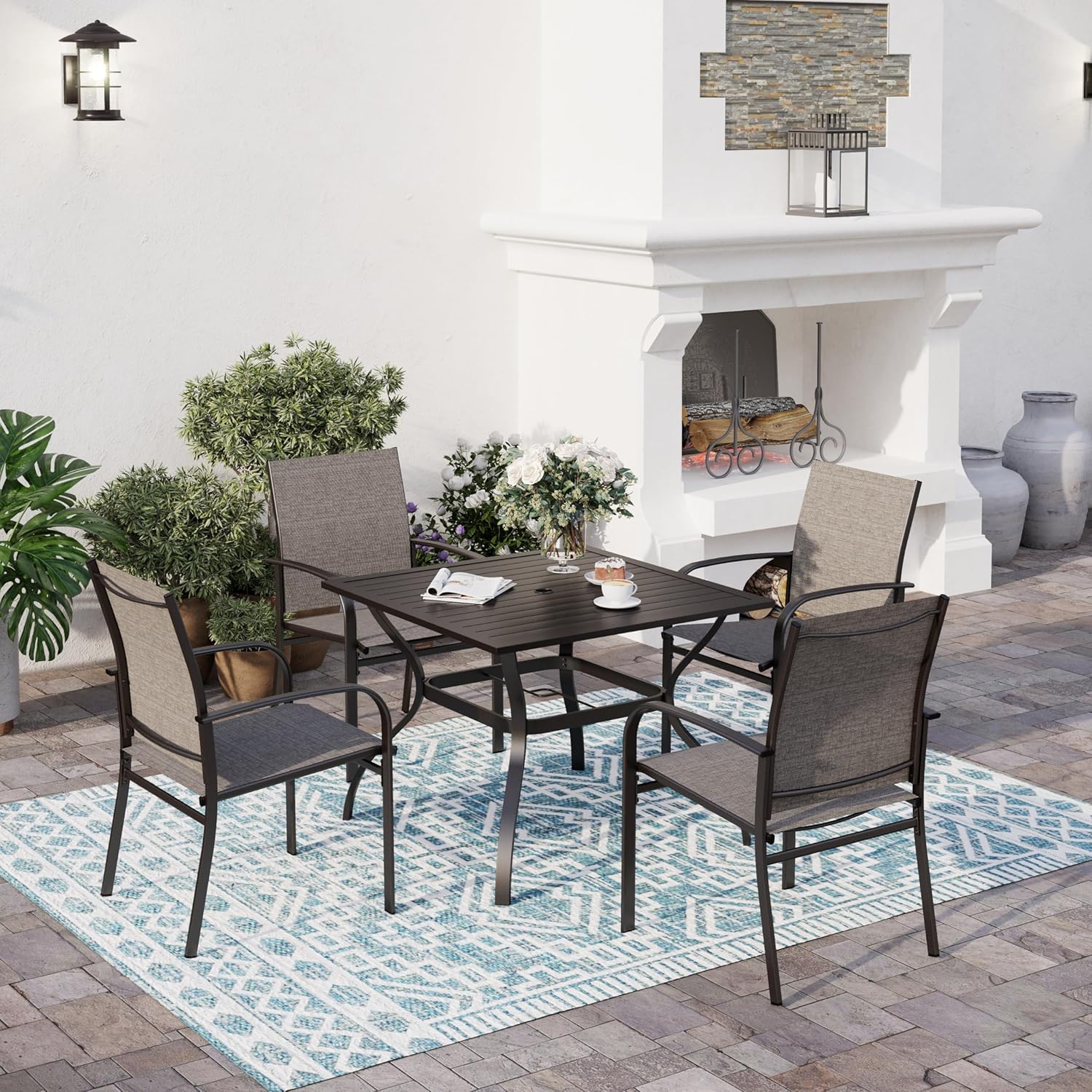 o*-Patio Dining Chairs Set of  - Outdoor Furniture Ofo ulasan dan harga