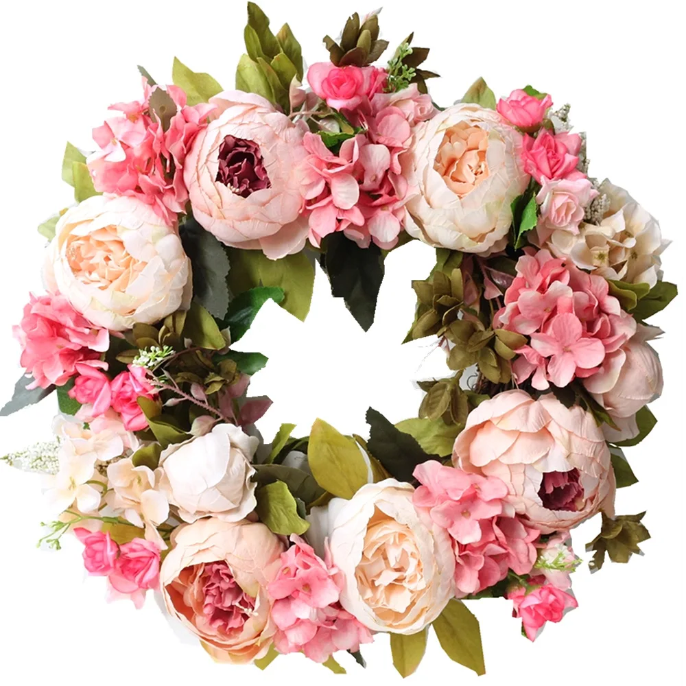 Artificial Peony Wreath Garlan - Outdoor Furniture Rh ulasan dan harga