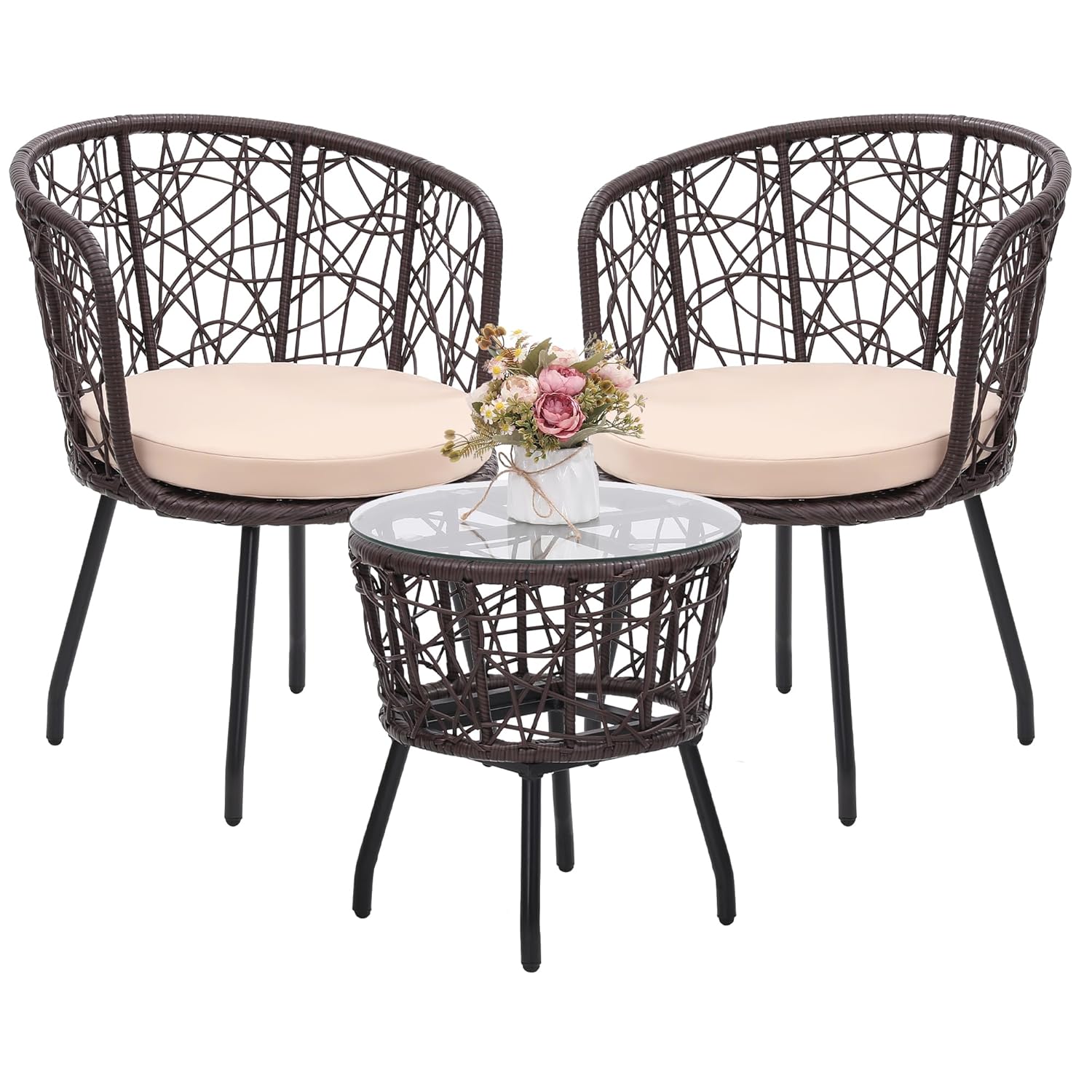 o*-4 Piece Patio Bistro Outdoo - Outdoor Furniture Ofo ulasan dan harga