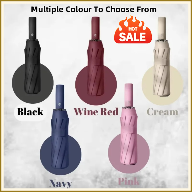 24 Bones 106cm Automatic Foldi - Parasol Umbrella Large ulasan dan harga