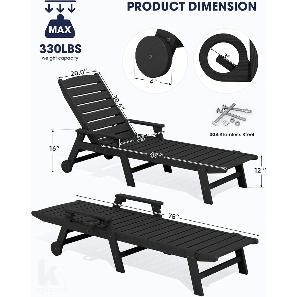 HDPE Lounge Chair Outdoor Set  - Outdoor Furniture Ofo ulasan dan harga