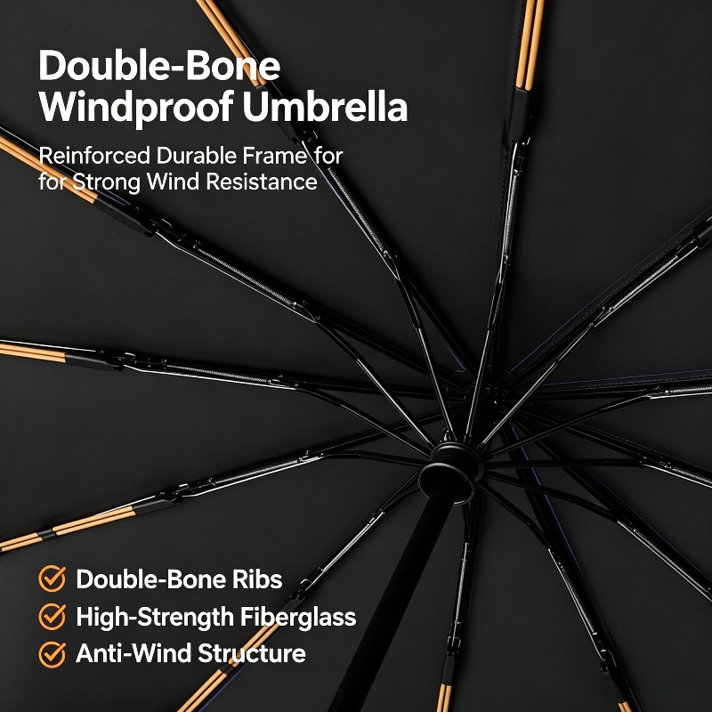 24‑Rib Fully Automatic Folding - Parasol Umbrella Large ulasan dan harga