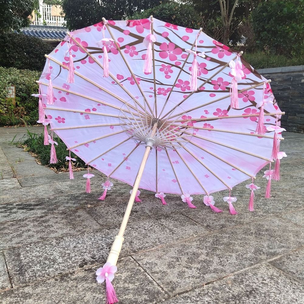 Chinese Japanese Art Silk Para - Parasol Umbrella Large ulasan dan harga