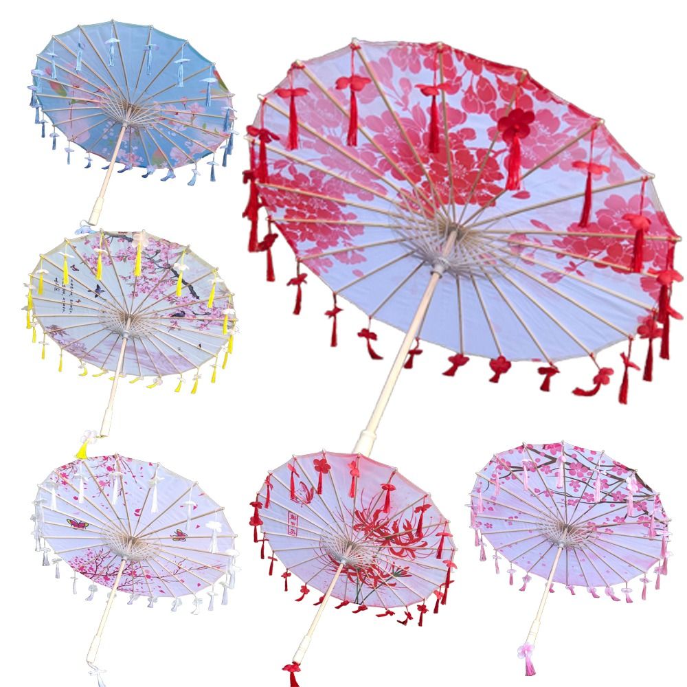 Chinese Japanese Art Silk Para - Parasol Umbrella Large ulasan dan harga