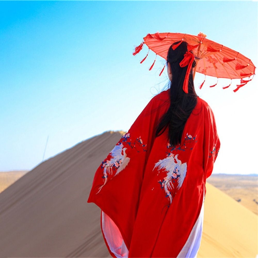 Chinese Japanese Art Silk Para - Parasol Umbrella Large ulasan dan harga